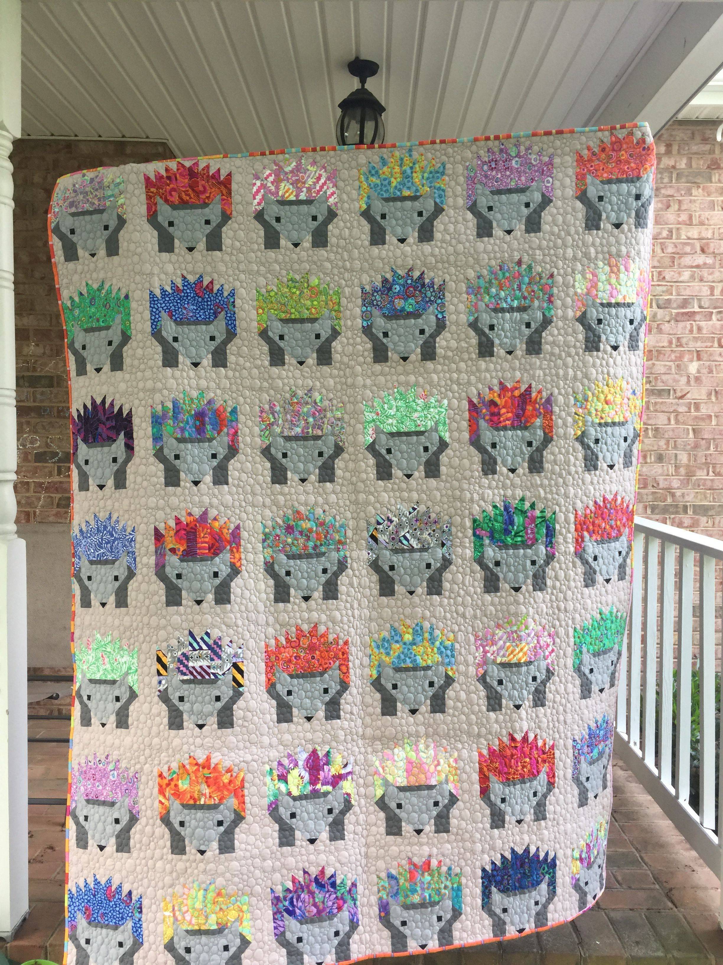 Playful Hedgehog Patchwork Quilt Project