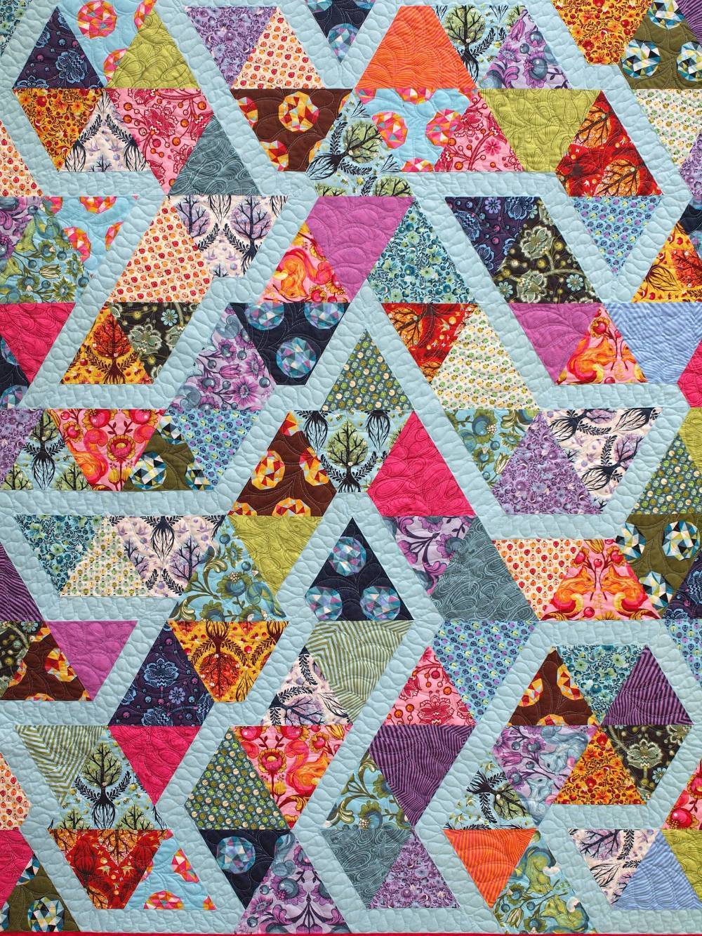 Playful Triangle Patchwork Quilt Project