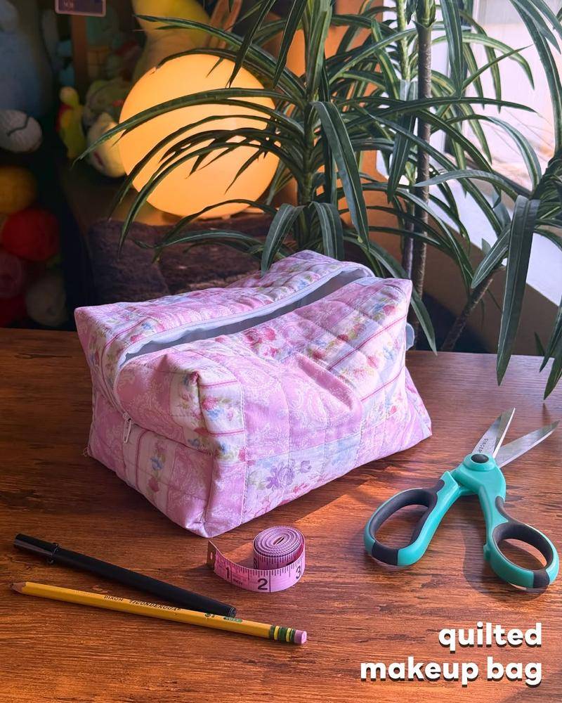Pretty Pink Quilted Makeup Bag Project