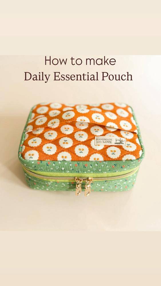 Quilted Zippered Pouch Sewing Project