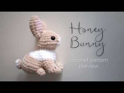 Realistic Honey Bunny Amigurumi Crochet Toy