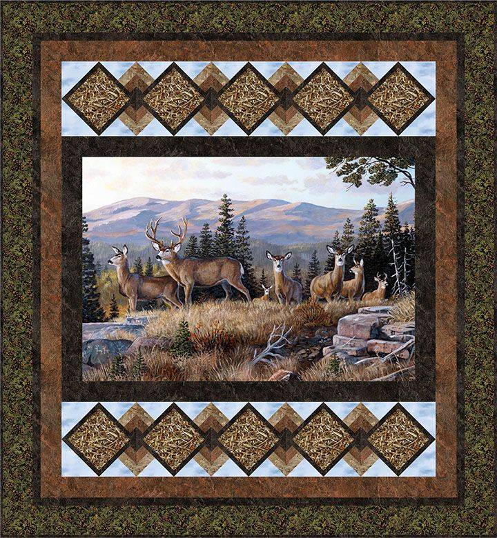 Rustic Deer Landscape Quilt Project