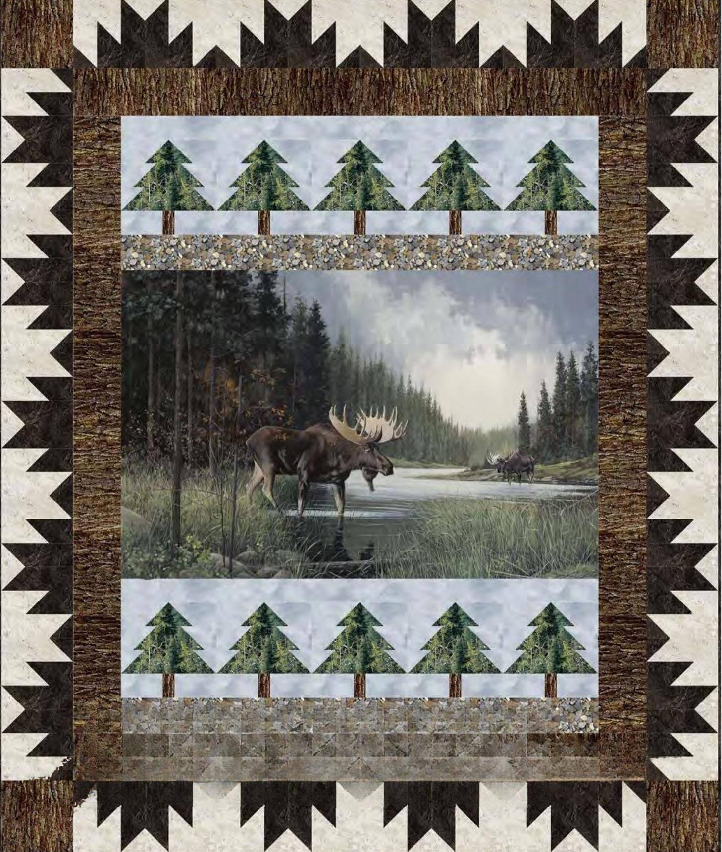 Rustic Woodland Moose Quilt Project