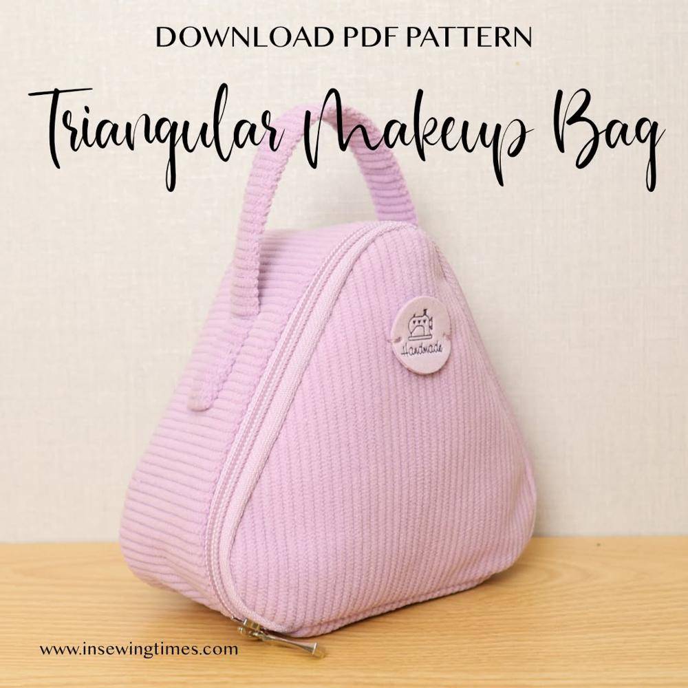 Sewn Triangular Makeup Bag Project