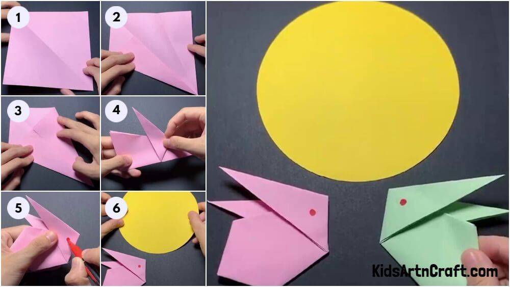 27 Easy Origami Tutorials Simple Origami Bunny with Paper Sun Craft
