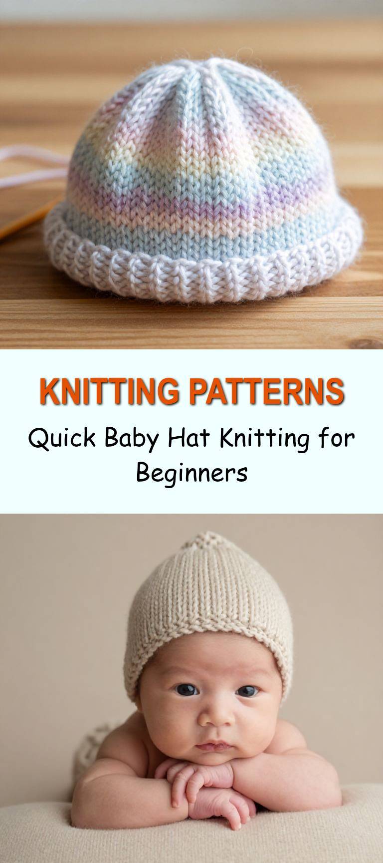 28 Baby Hat Knitting Patterns Soft Rainbow Striped Baby Hat Knitting Project