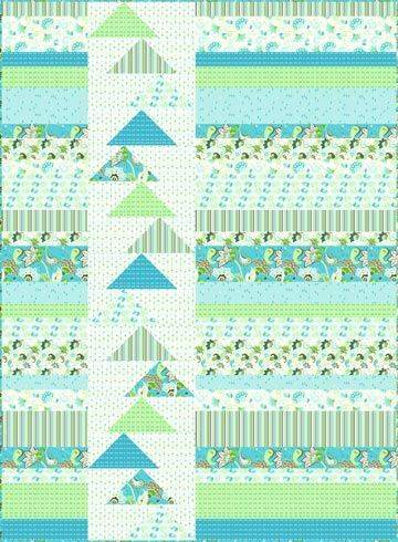 Striped Triangle Quilt Pattern