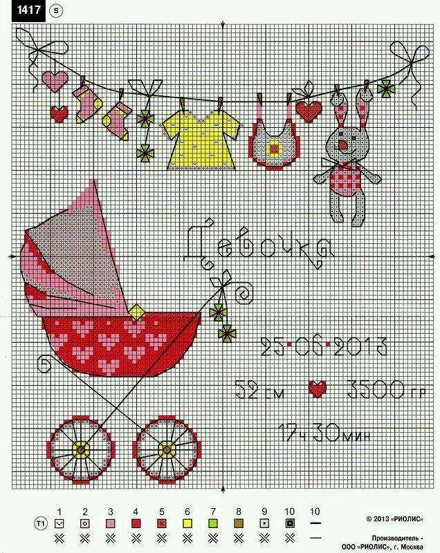 Sweet Baby Arrival Cross Stitch Pattern