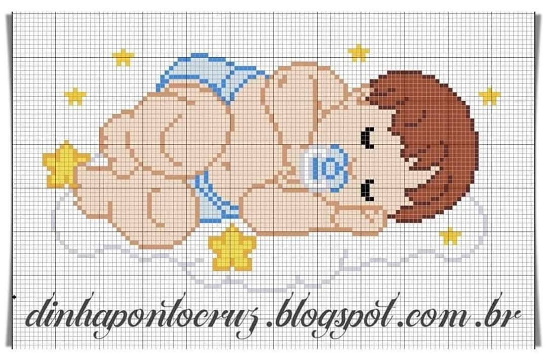 Sweet Baby Sleeping Cross Stitch Pattern