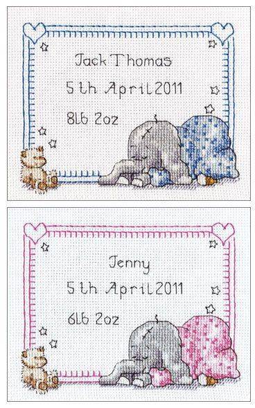 Sweet Dreams Baby Birth Sampler Cross Stitch