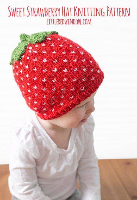 20 Strawberry Hat Patterns Sweet Strawberry Fair Isle Knit Hat