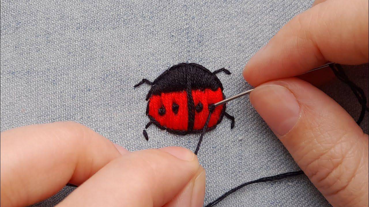 Tiny Ladybug Hand Embroidery Design
