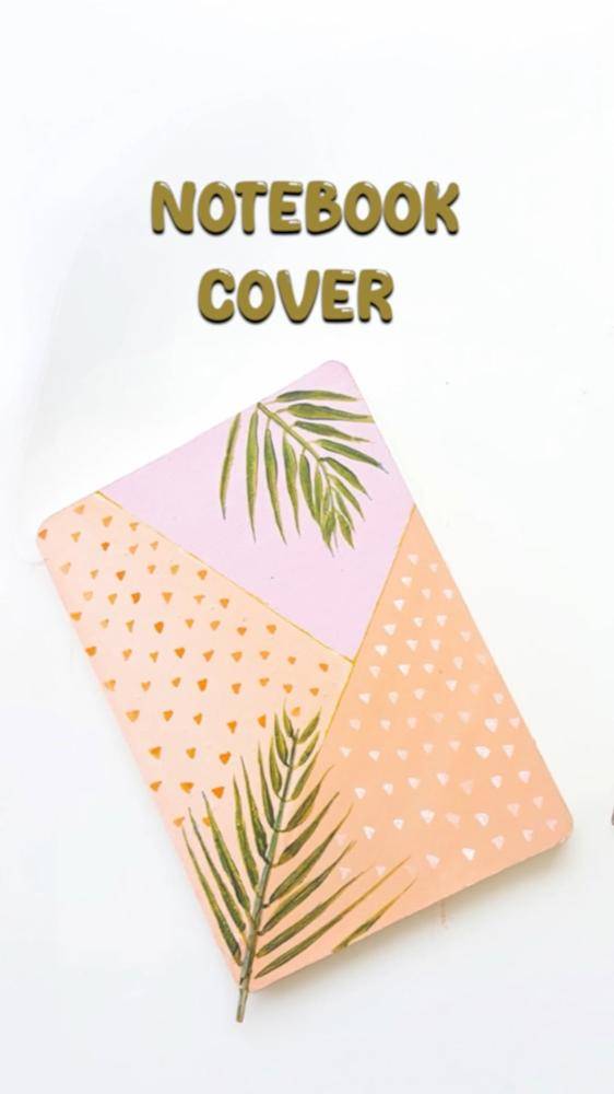 Tropical Leaf Painted Notebook Cover