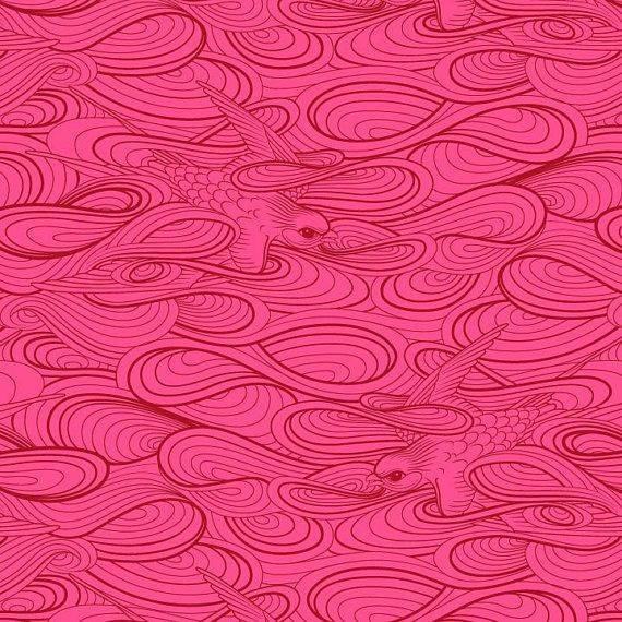 Tula Pink Birds and the Bees Swallow Skies Pattern
