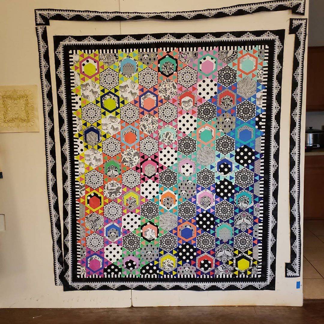 Tula Pink Linework Hexagon Quilt