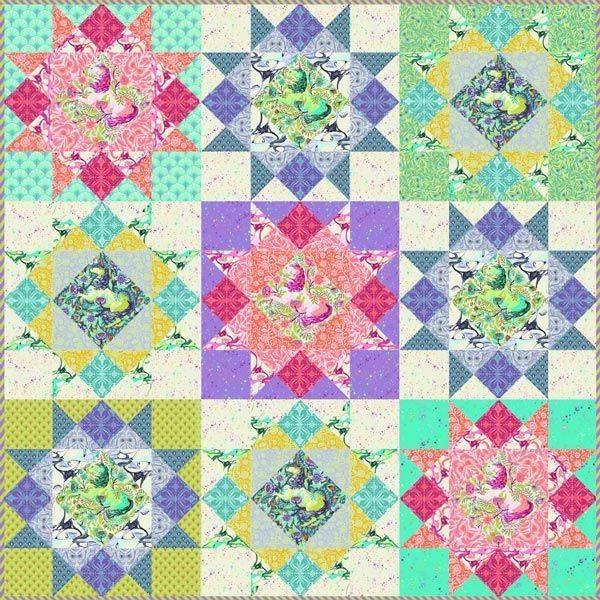 Tula Pink "Moon Garden" Star Block Quilt Project