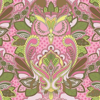 Tula Pink Owl Floral Garden Fabric Print