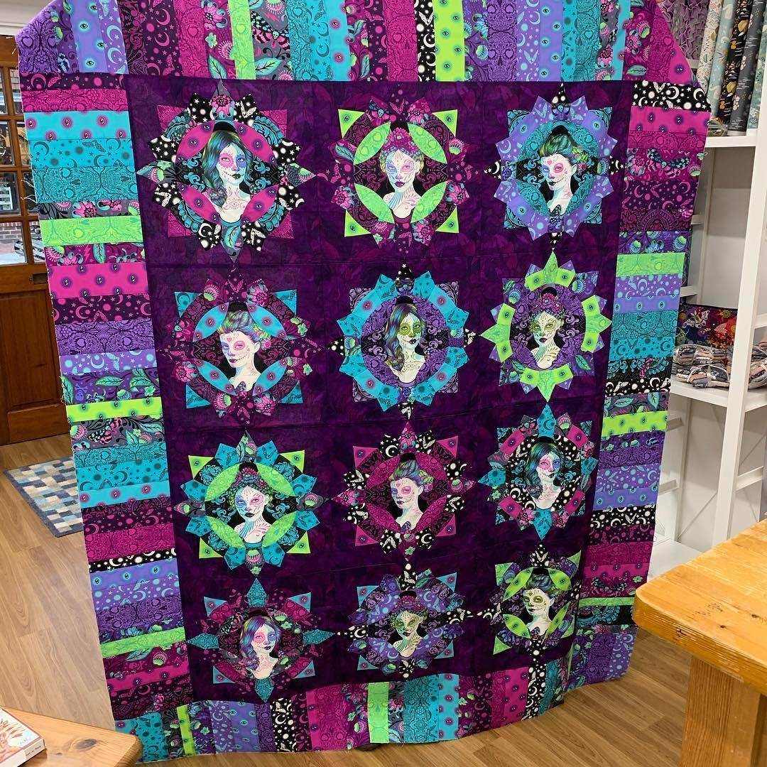 Vibrant Day of the Dead Inspired Quilt Project