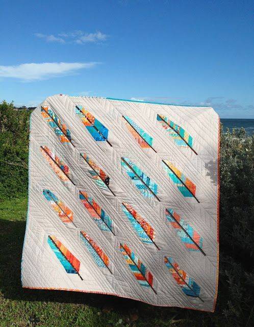22 Feather Quilt Anna Maria Horner Quilt Patterns Vibrant Feather Quilt Sewing Project