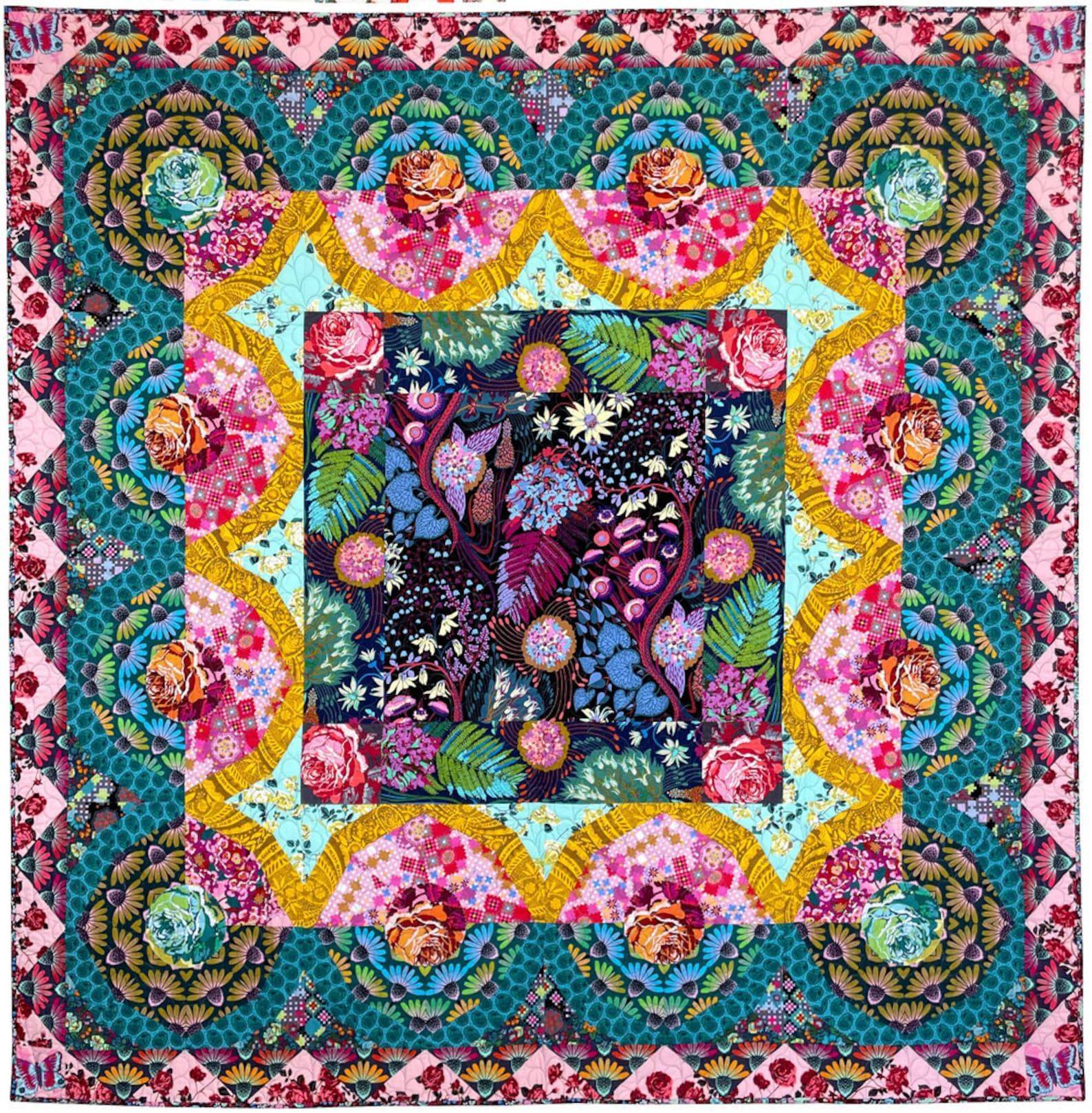 Vibrant Floral Patchwork Quilt Project