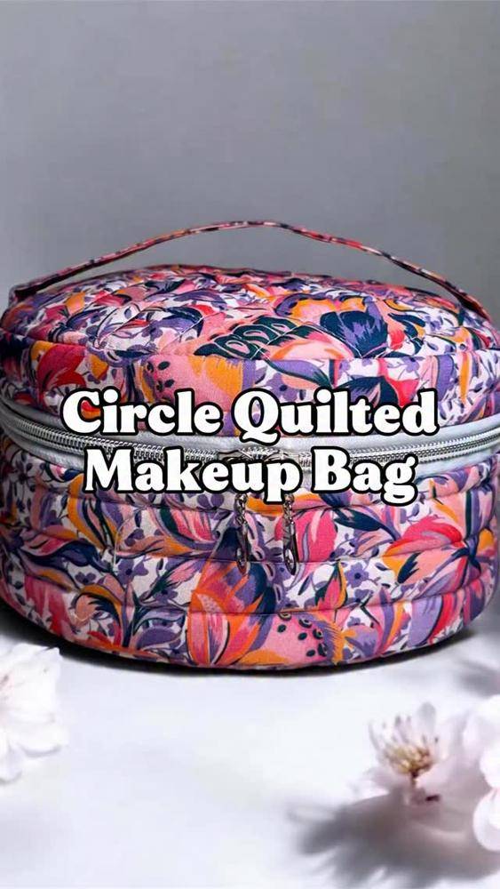 Vibrant Floral Quilted Makeup Bag Project