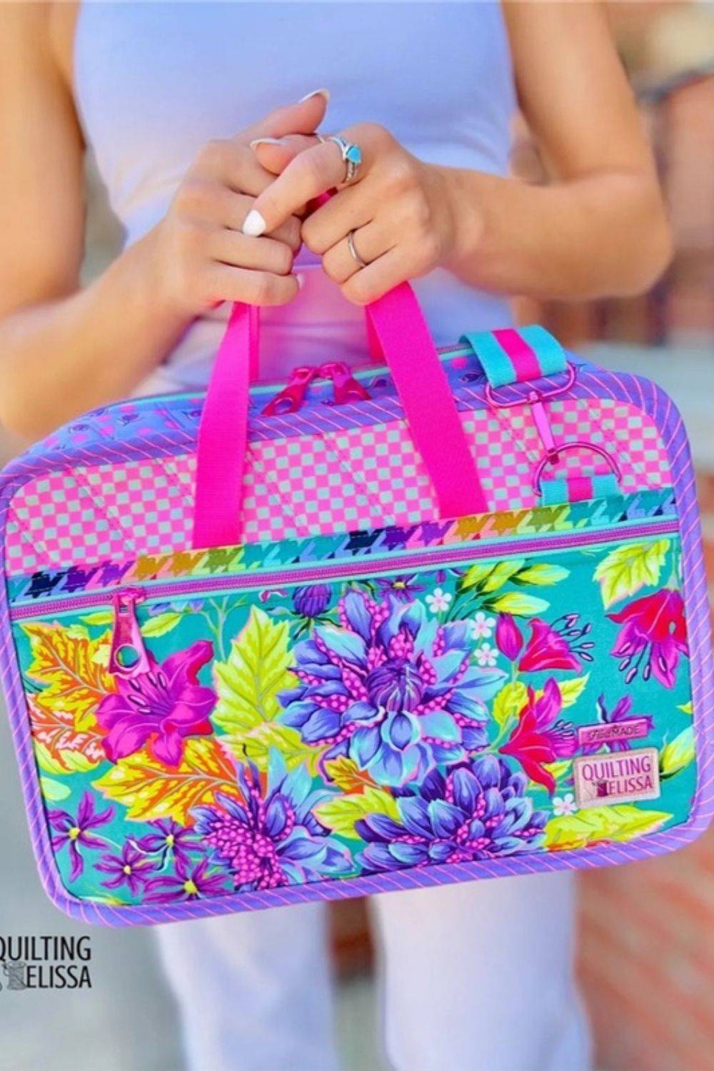 Vibrant Floral Sewn Handbag Project