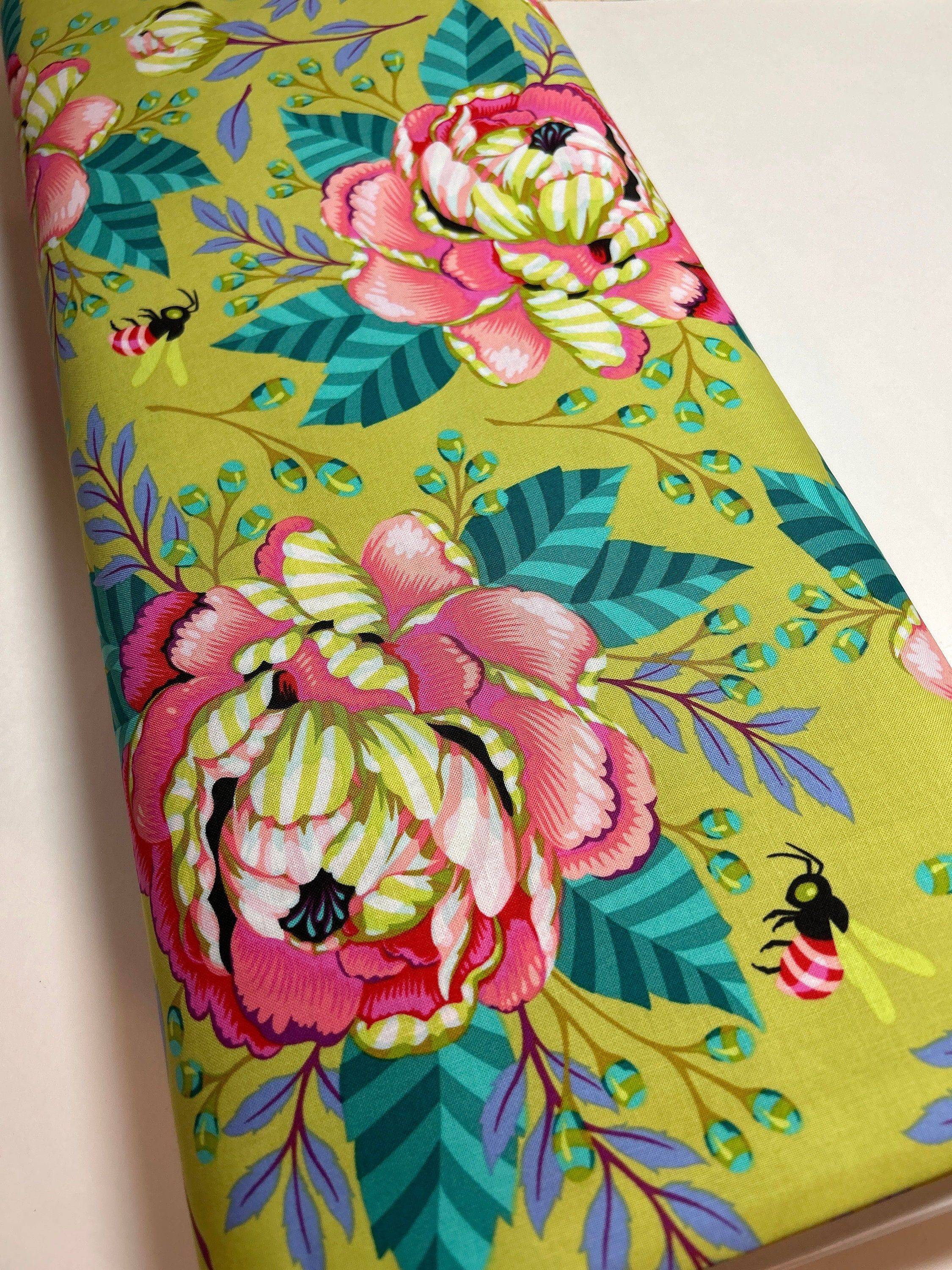 Vibrant Floral and Bee Print Cotton Fabric Project