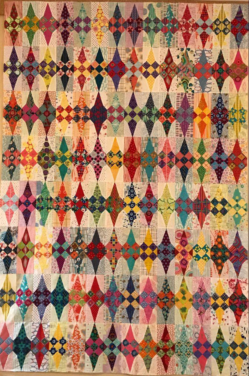 Vibrant Geometric Patchwork Quilt