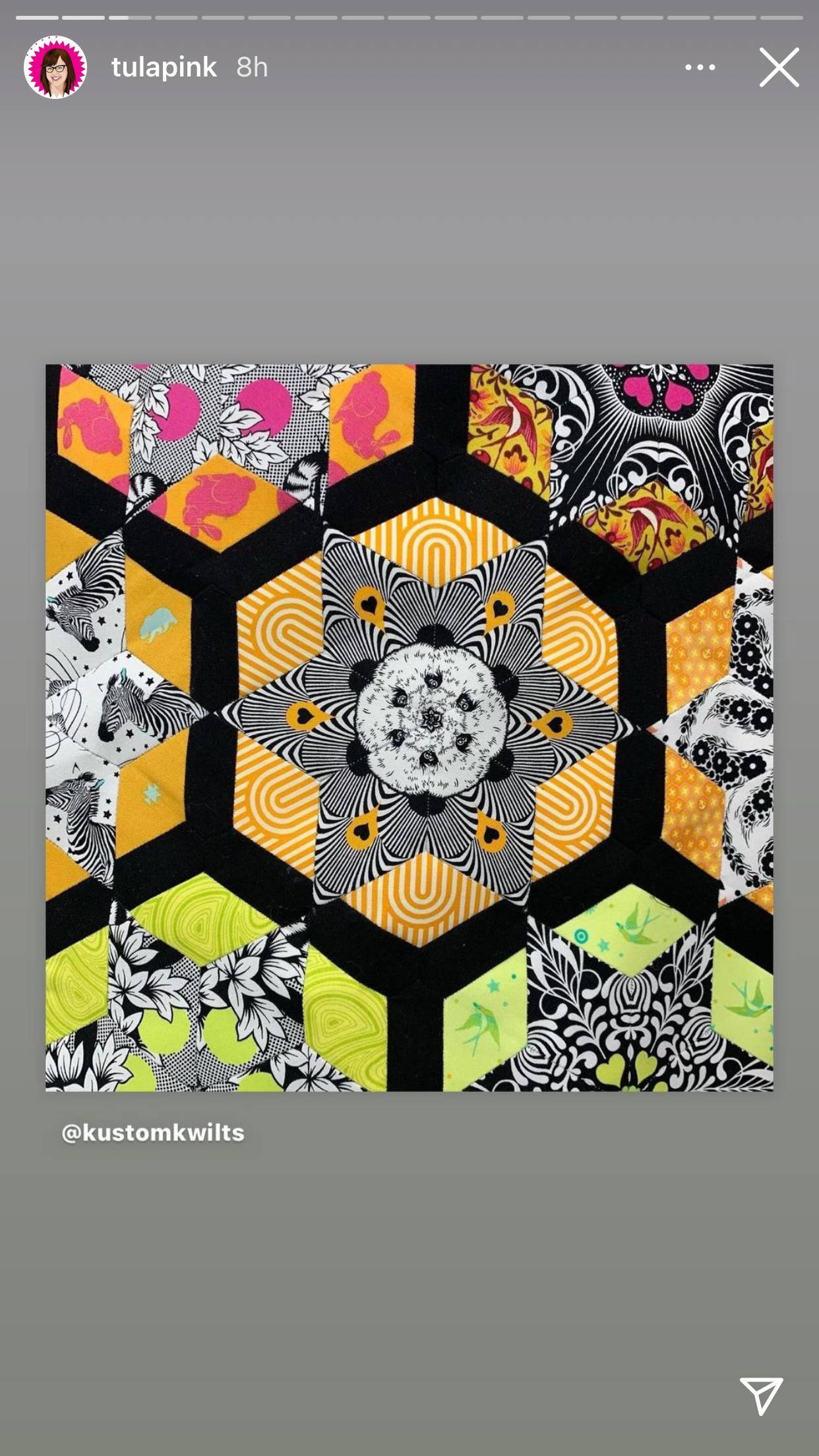Vibrant Hexagon Patchwork Quilt