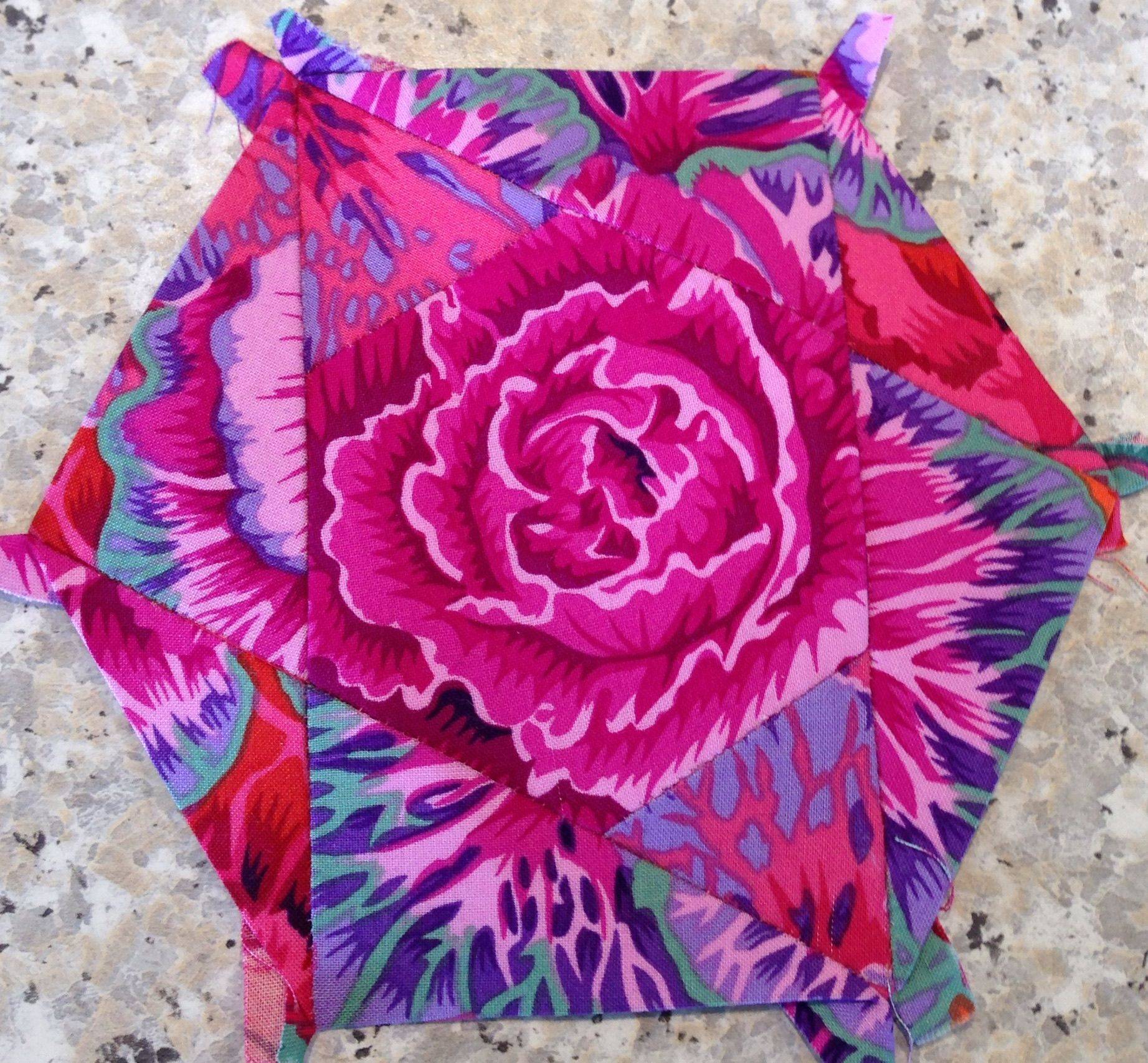 Vibrant Hexagon Patchwork Sewing Project