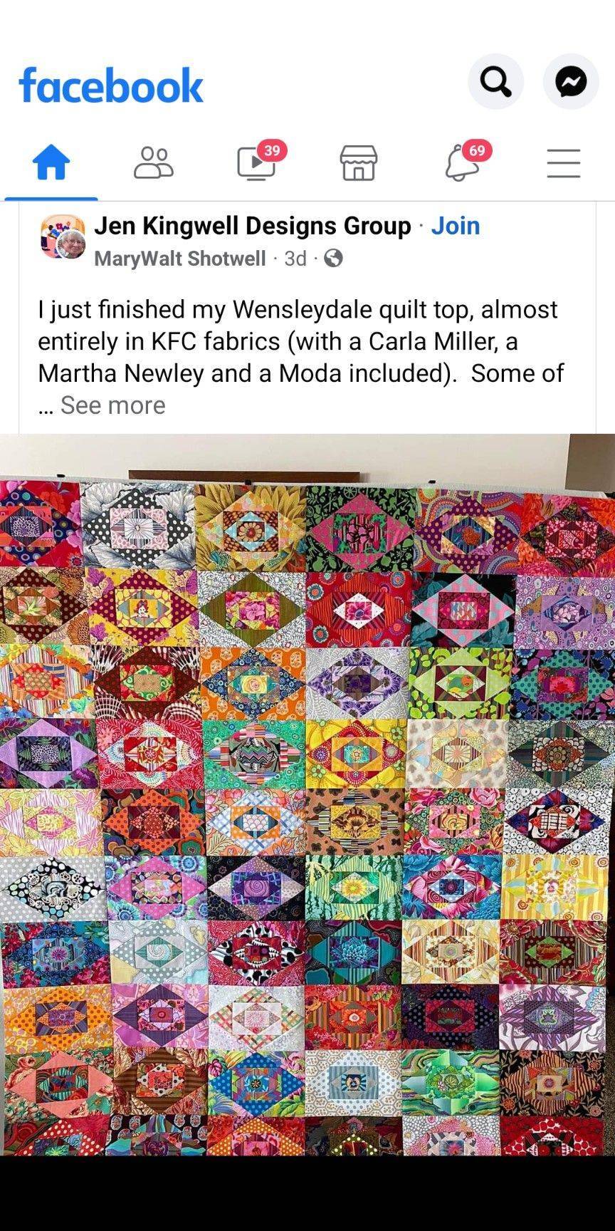 Vibrant Wensleydale Quilt Pattern Design