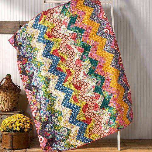 Vibrant Zigzag Patchwork Quilt Project