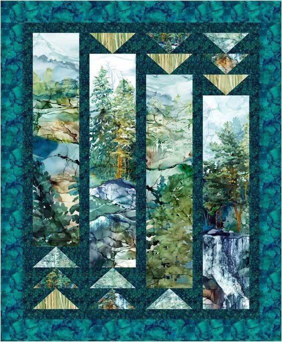 Watercolor Landscape Panel Quilt Project