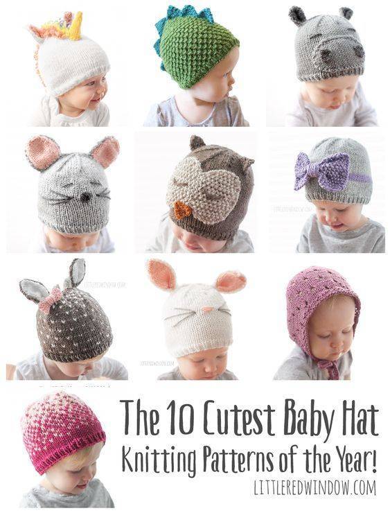 28 Baby Hat Knitting Patterns Whimsical Animal-Themed Knitted Baby Hats