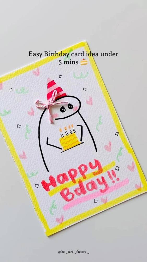 Whimsical Character Birthday Card Craft