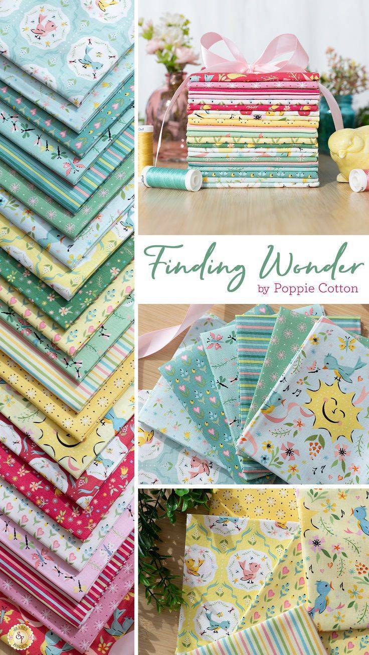 Whimsical "Finding Wonder" Poppie Cotton Fabric Collection