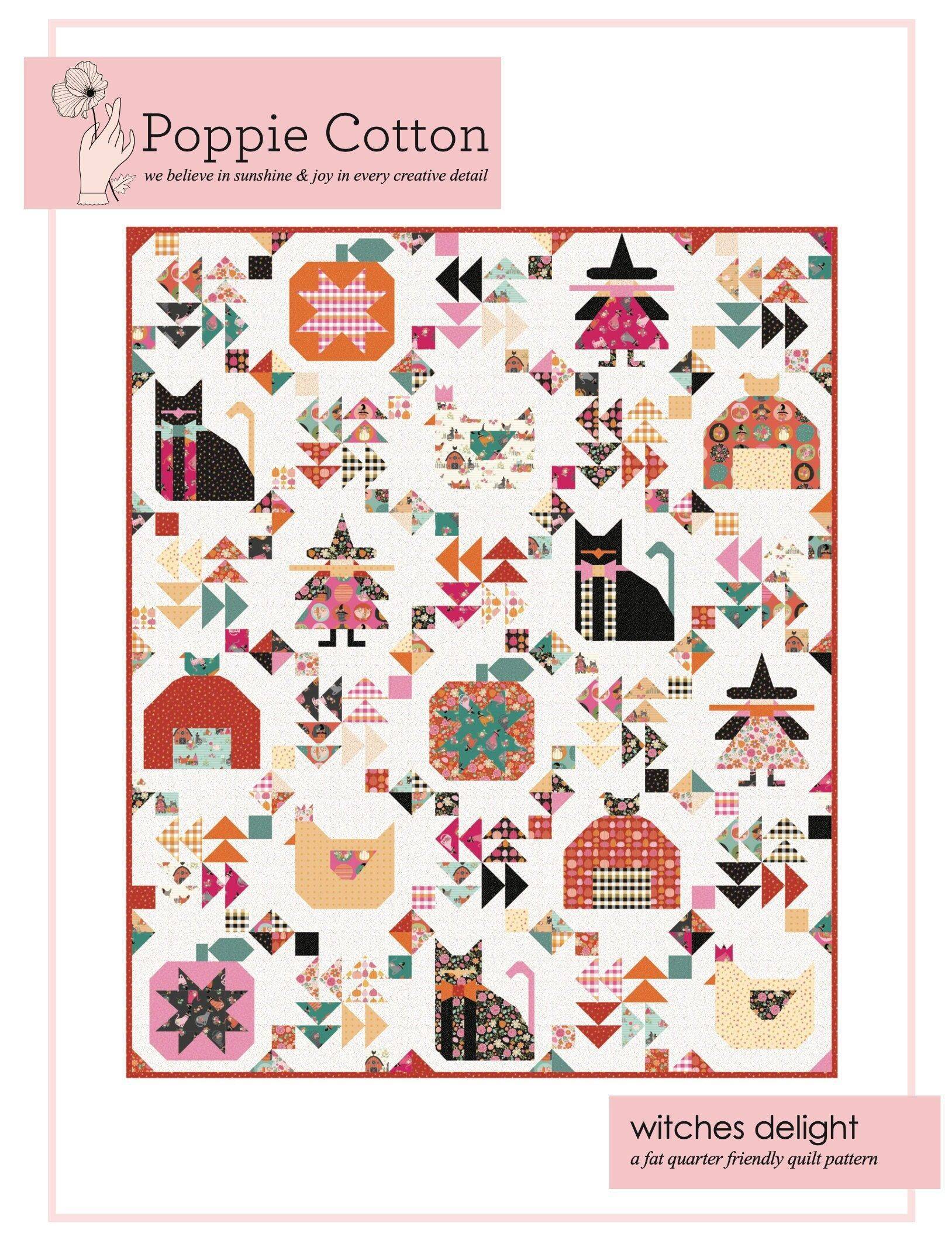 Whimsical Halloween Patchwork Quilt Design