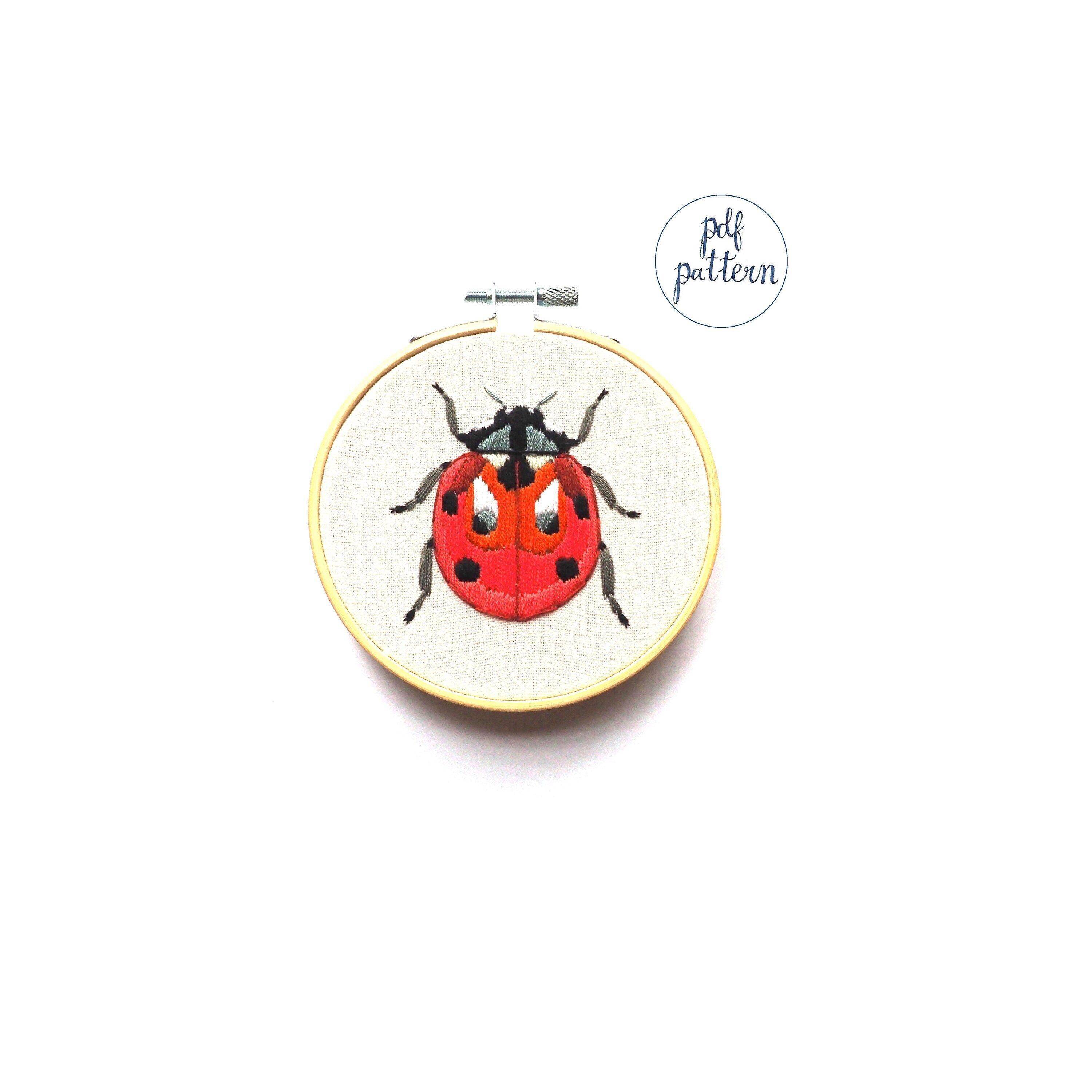 Whimsical Ladybug Hoop Art Embroidery Project