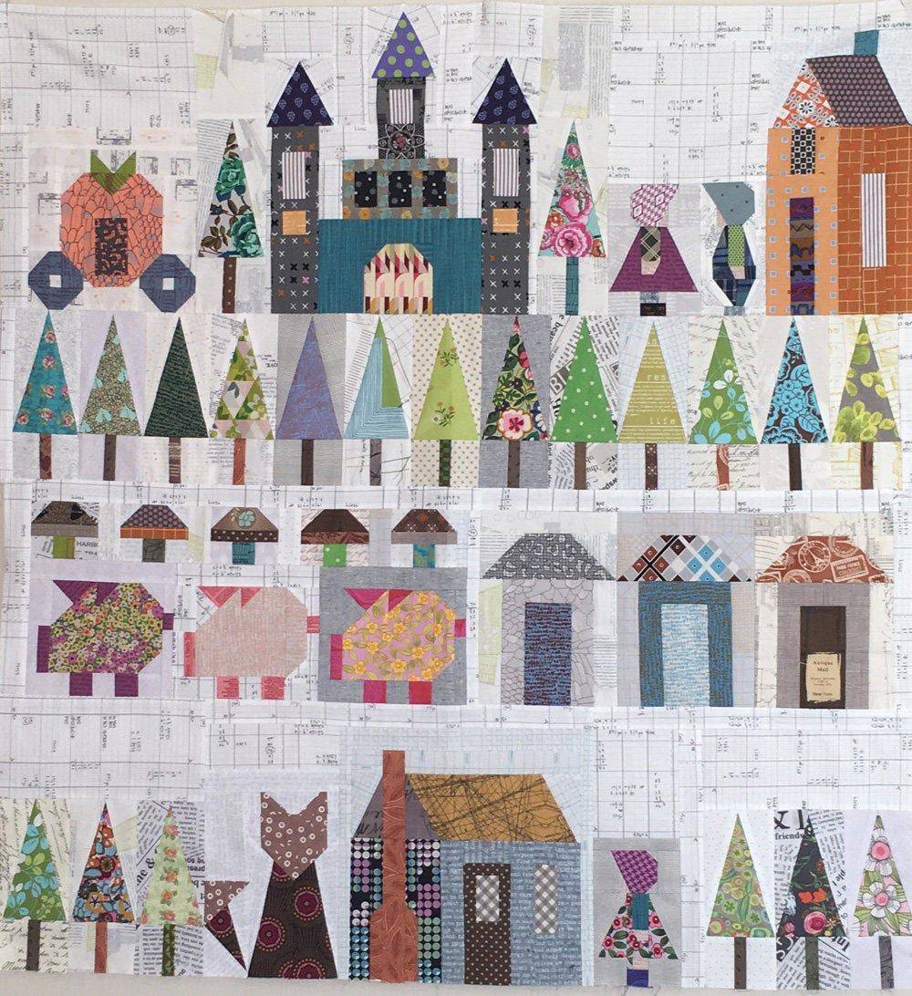 25 Jen Kingwell Patterns Whimsical Patchwork Quilt Featuring Village and Forest Motifs
