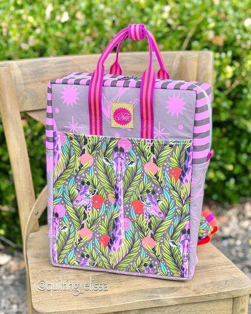 Whimsical Tula Pink Giraffe Backpack Project