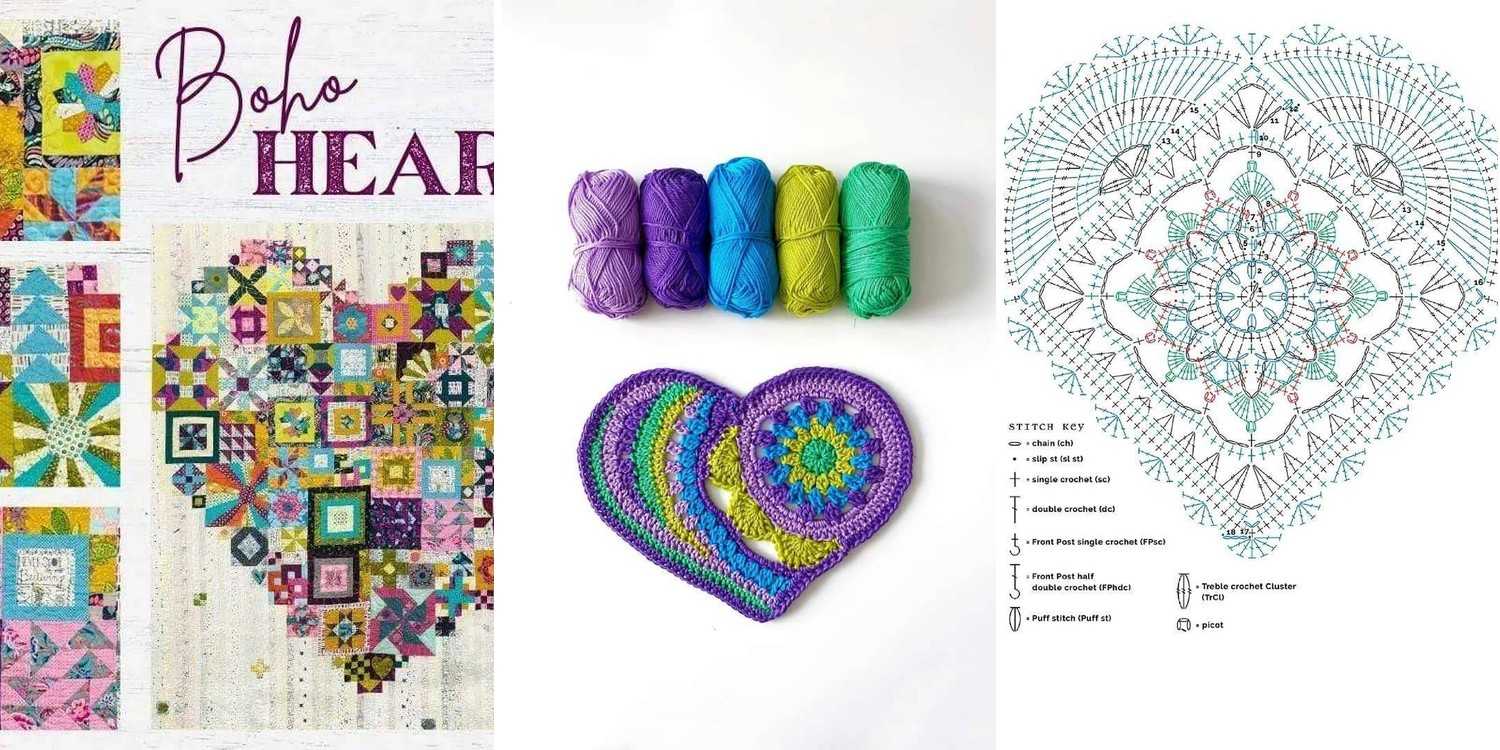 13 Boho Heart Jen Kingwell Patterns