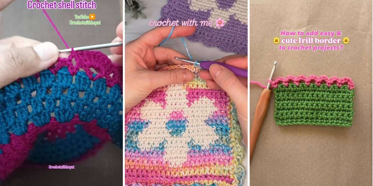 20 Shell Stitch Crochet Border Patterns