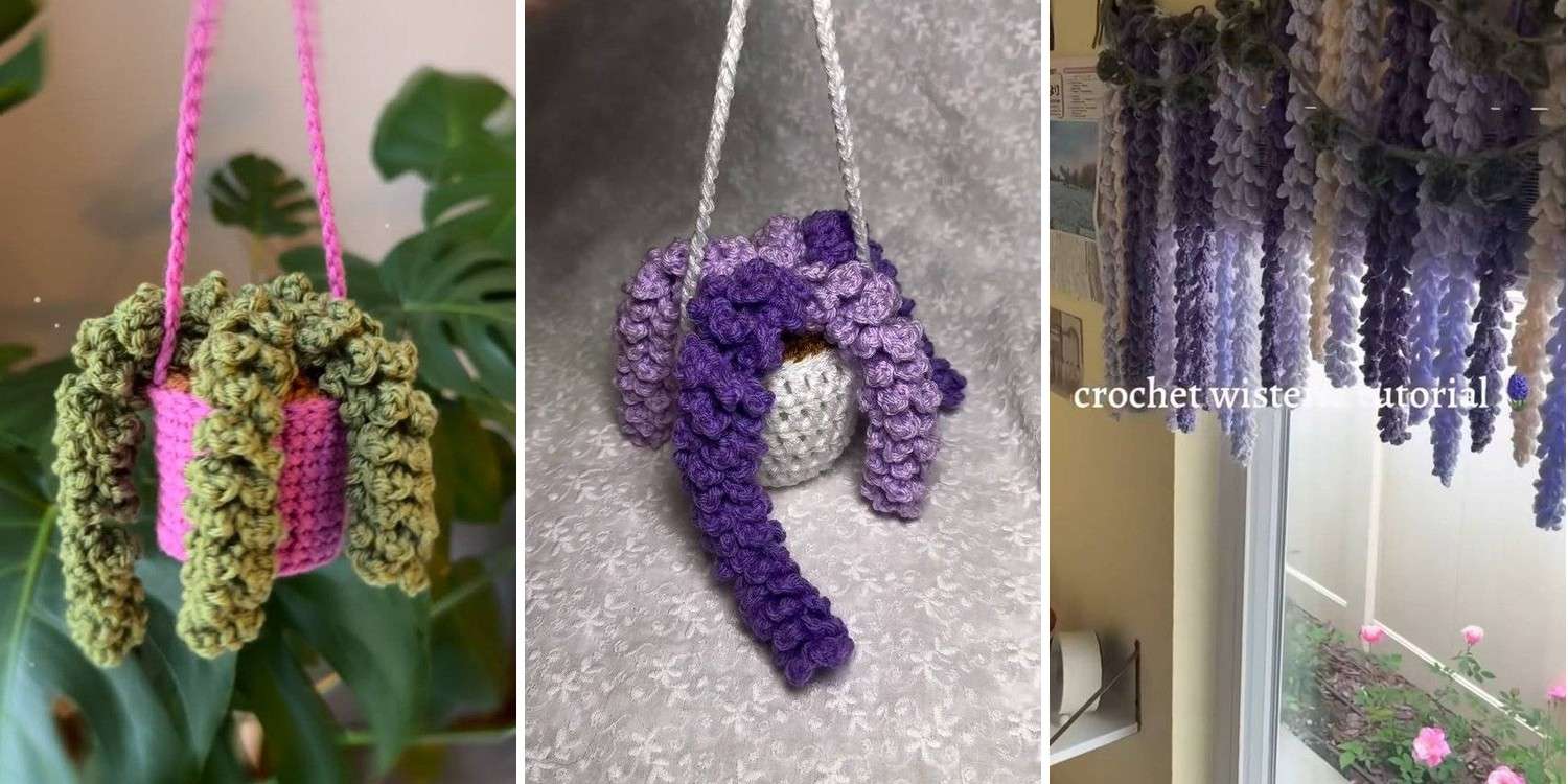23 Wisteria Crochet Vine Plant Patterns