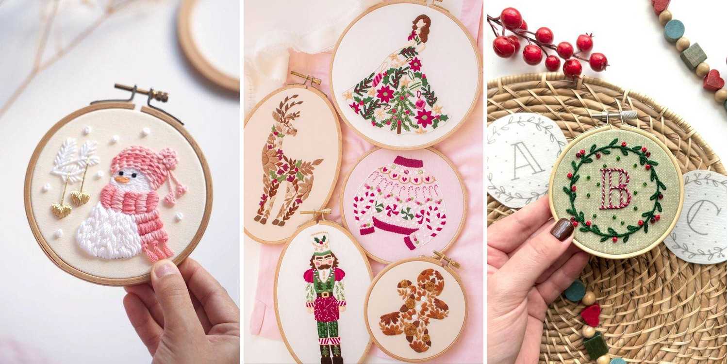 27 Chain Stitch Christmas Embroidery Patterns