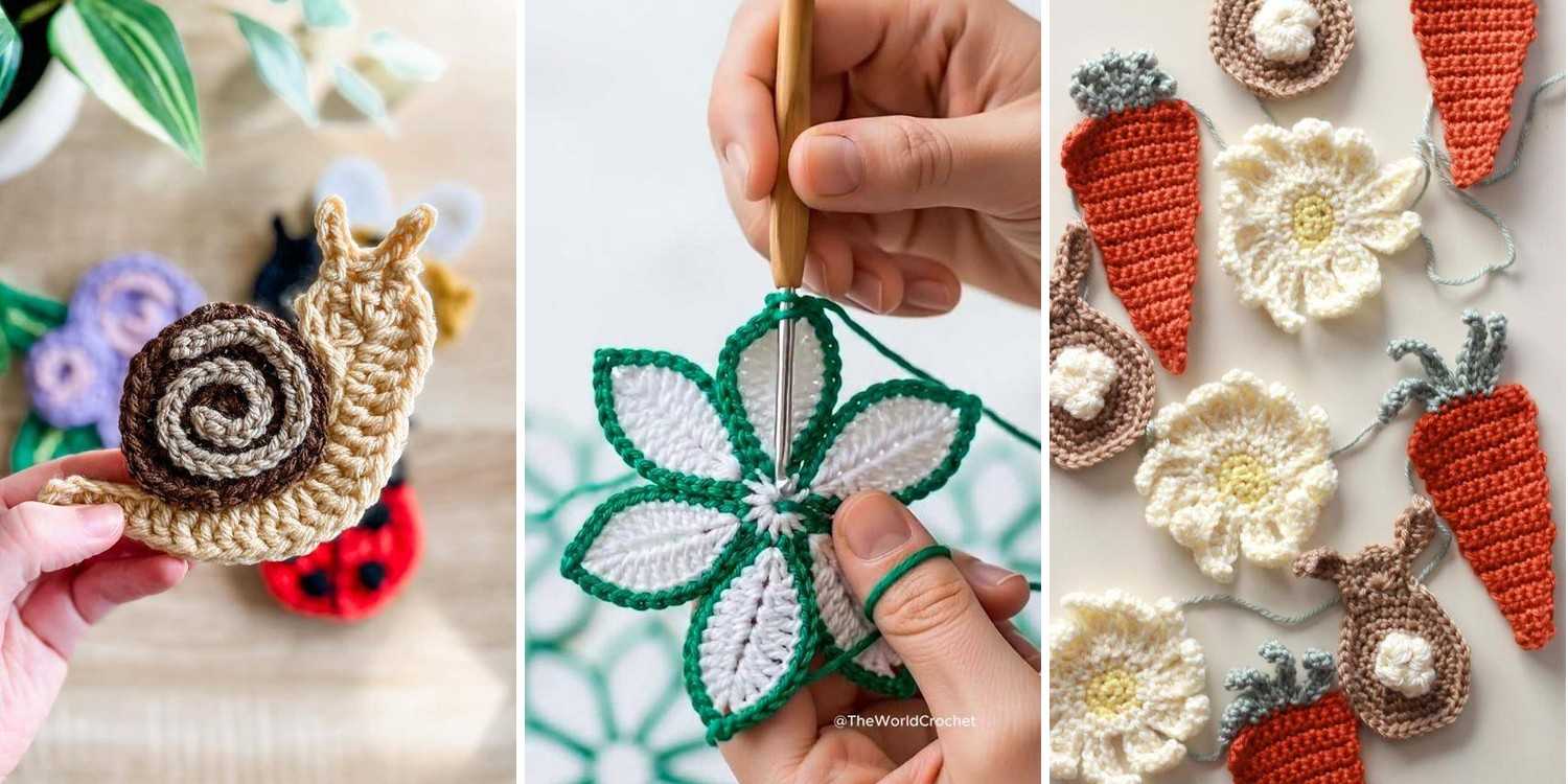 23 Crochet Spring Applique Patterns