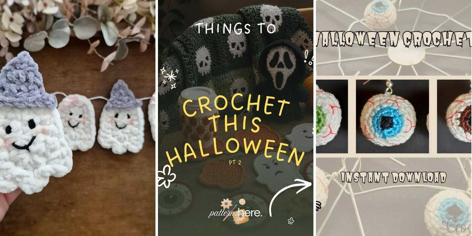 25 Crochet Halloween Applique Patterns