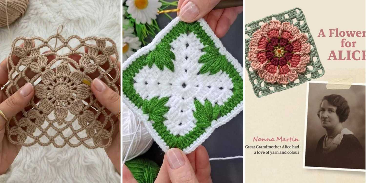 28 Lace Granny Square Crochet Patterns