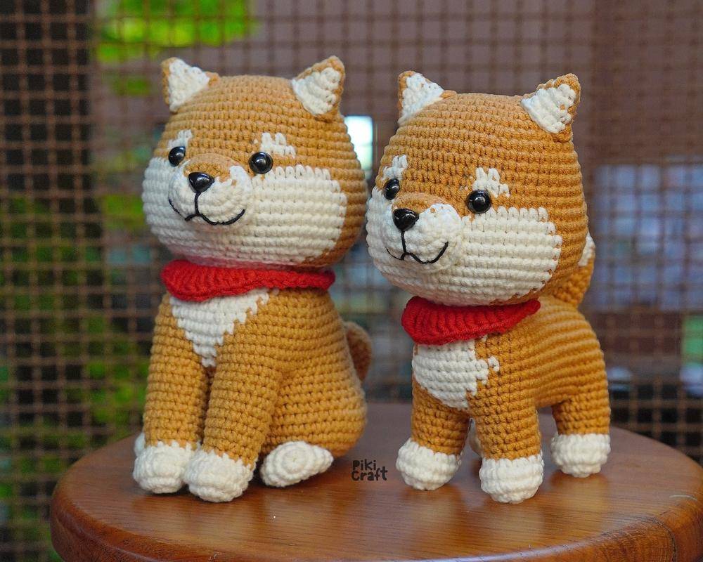 Adorable Amigurumi Shiba Inu Crochet Figures