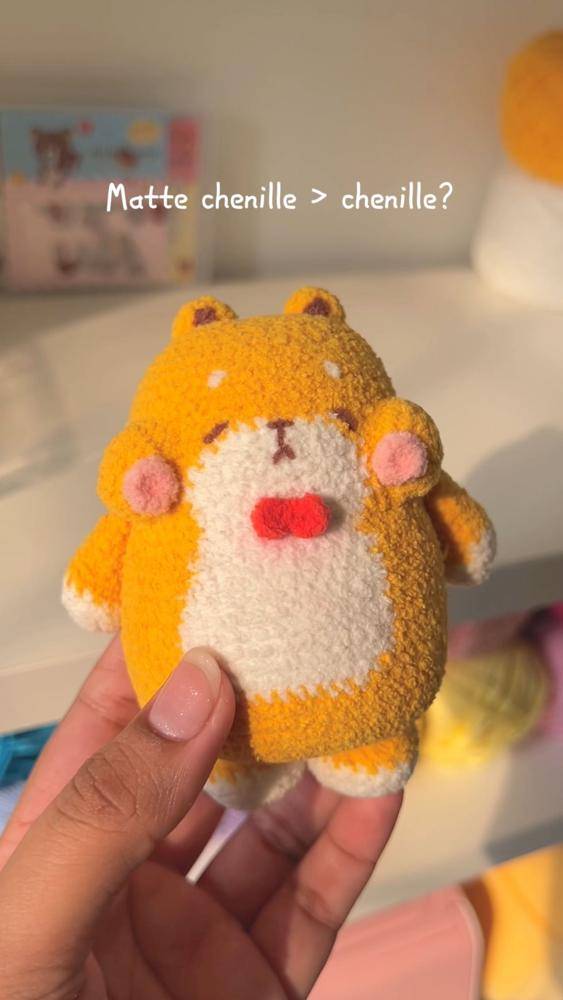 Adorable Chenille Amigurumi Shiba Inu
