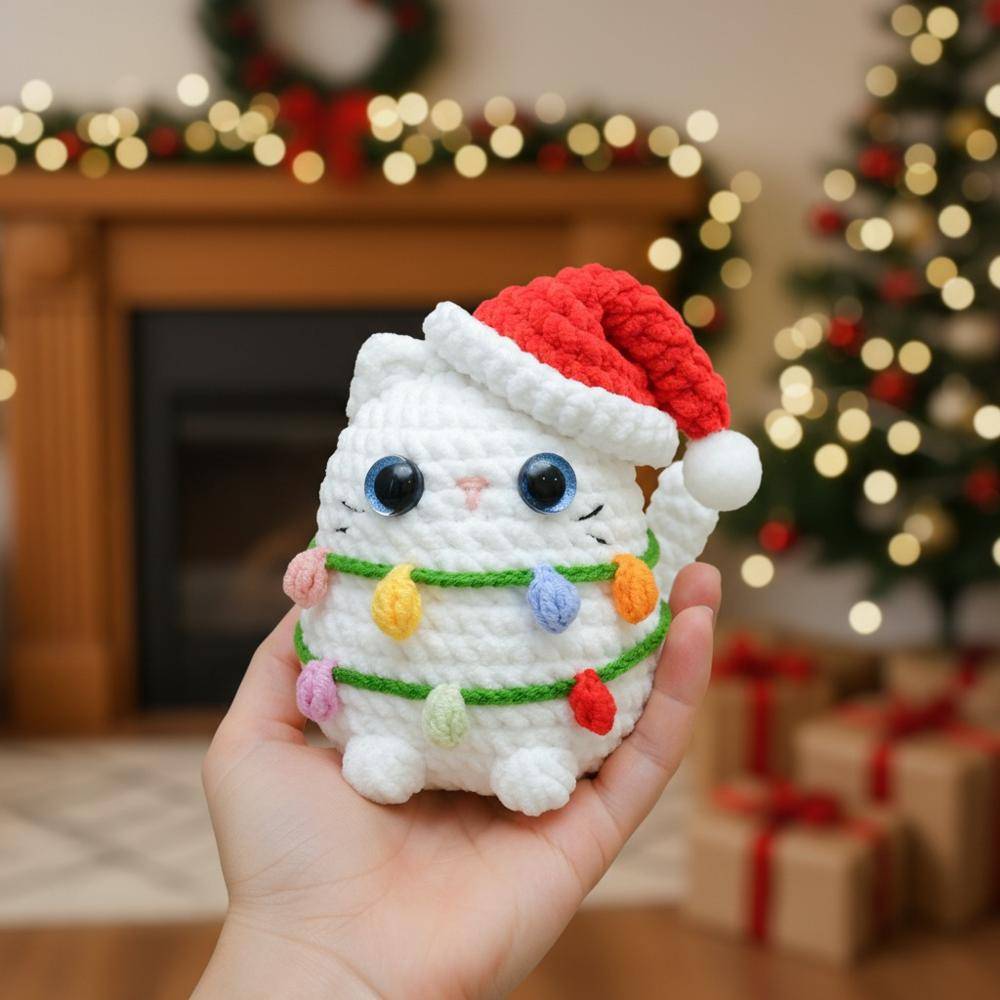 Adorable Christmas Cat Amigurumi